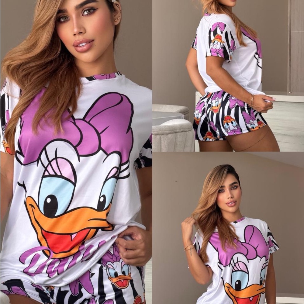 Daisy Duck Graphic Tee and Shorts Set